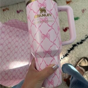 LoveShackFancy x Stanley Pink Bow Pattern Insulated Tumbler